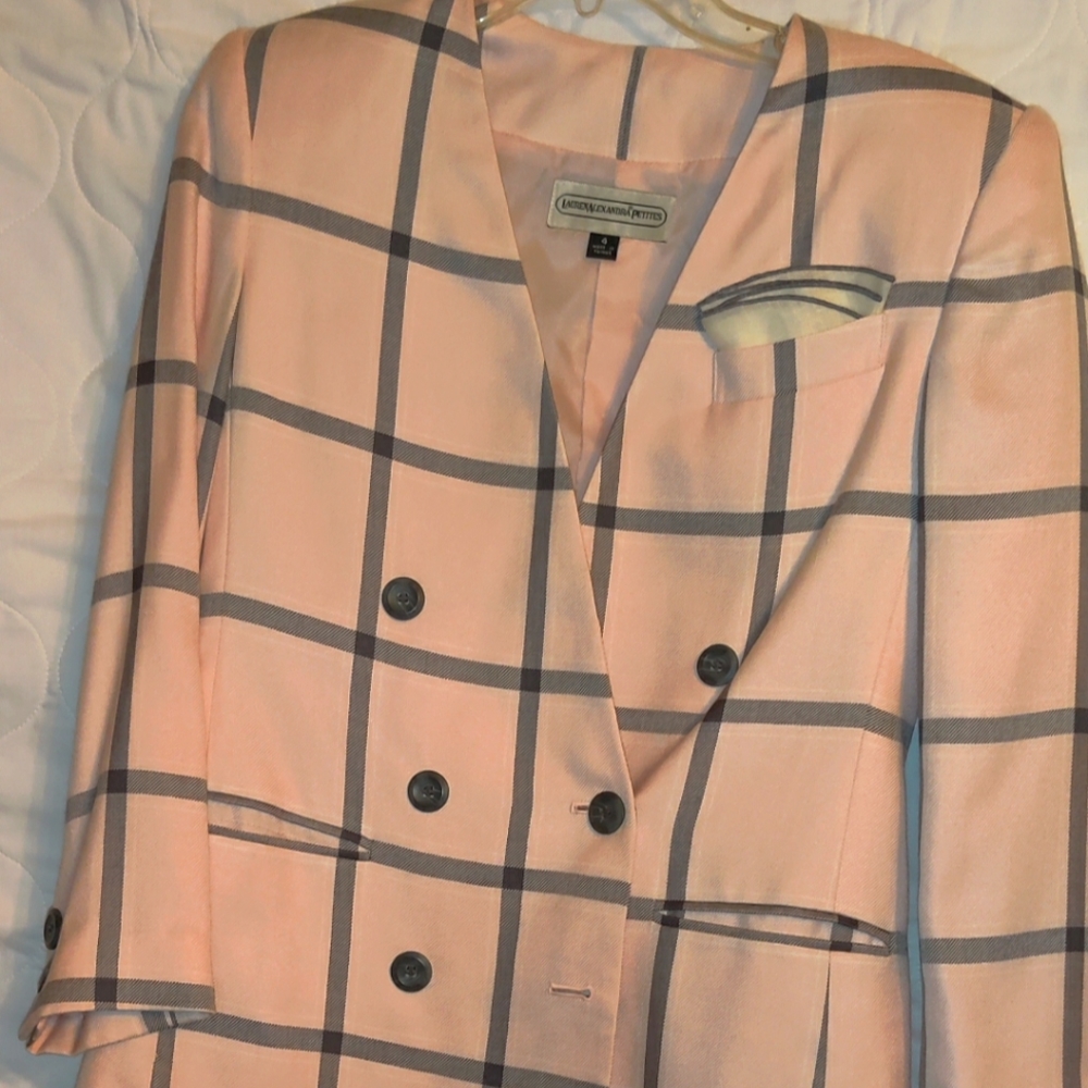 Peach/pink button down blazer